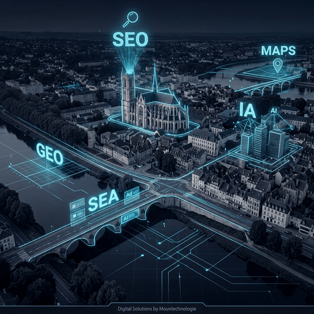 Vue aérienne technologique de Nevers